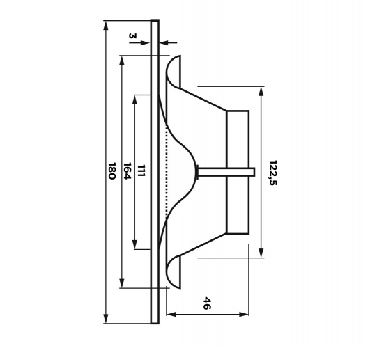 Анемостат со стеклянной внешней частью FOZA D 125 мм. Матовое стекло 180х180 мм. Цвет Белый RAL 9003